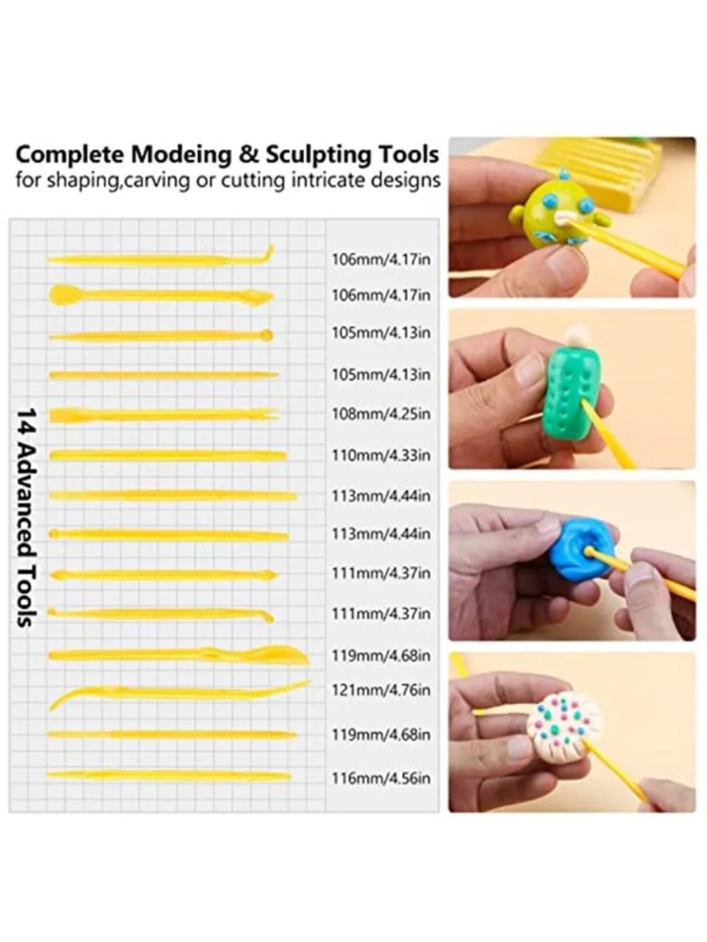 New Polymer Clay Starter Kit, Oven Bake Modeling Clay with Sculpting Tools